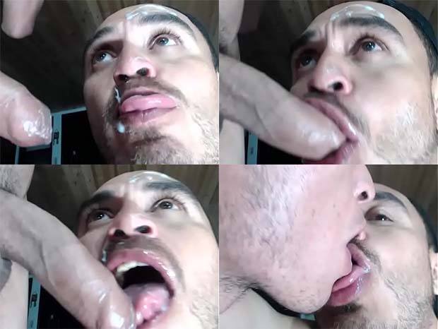 beijo na boca gozada na cara