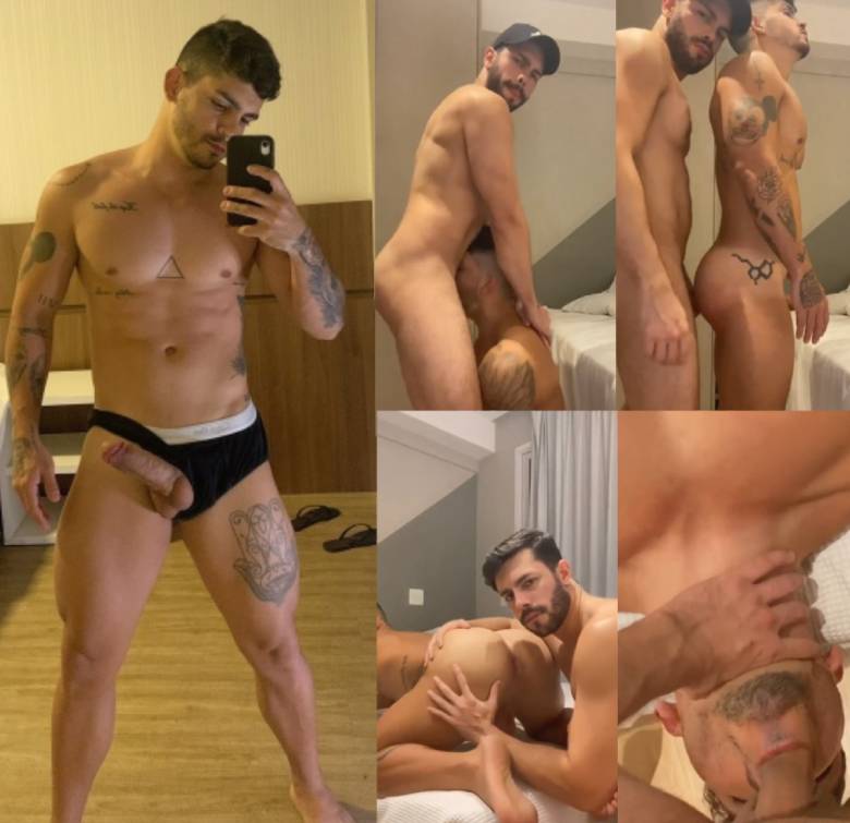 Bearded top fucking Brazilian bottom deep
