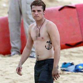 Vaza foto do ator de Jogos Vorazes, Josh Hutcherson, exibindo o pau