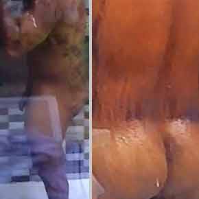 O motoboy, Douglas, toma o primeiro banho pelado do BBB15