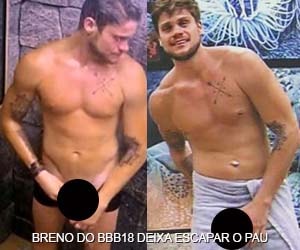 Breno goiano mostra pênis pau rola no BBB18