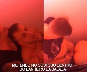 Fudendo homem gostoso no banheiro da balada