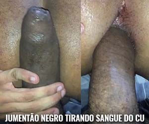 Jumentão negro soca rola até descer o sangue - Gay Bare