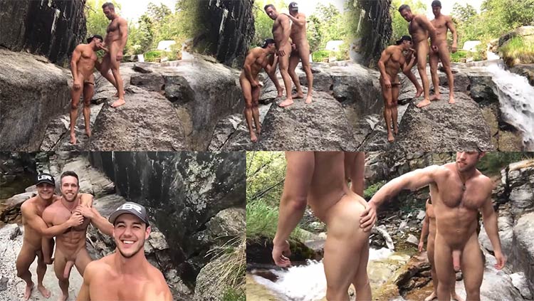 homens nus bem dotados cachoeira