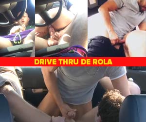 Playboy come marmita de bunda dentro do carro - Drive thru de rola