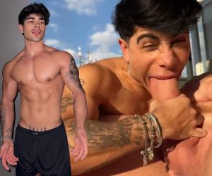 Pedrinho blows daddy ginger monstercock