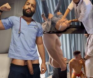 Bombadão corno assiste namorado fodido pelo médico