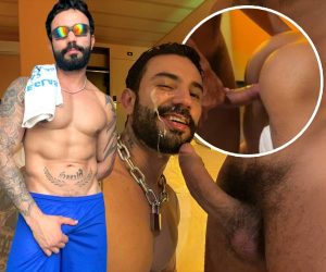 Leitada grossa na cara depois do cu arrebentado