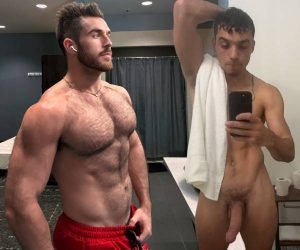 Volumão no short da academia rende foda no vestiário