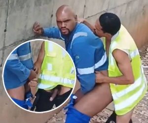 Machos da mão de obra botada de pica no muro